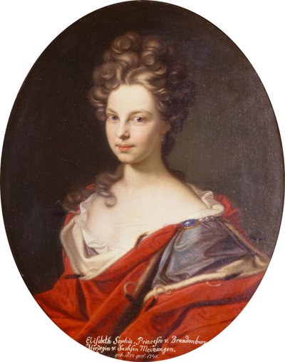 Elisabeth Sophia, Princess of Brandenburg Duchess of Saxony Meiningen by Gedeon Romandon